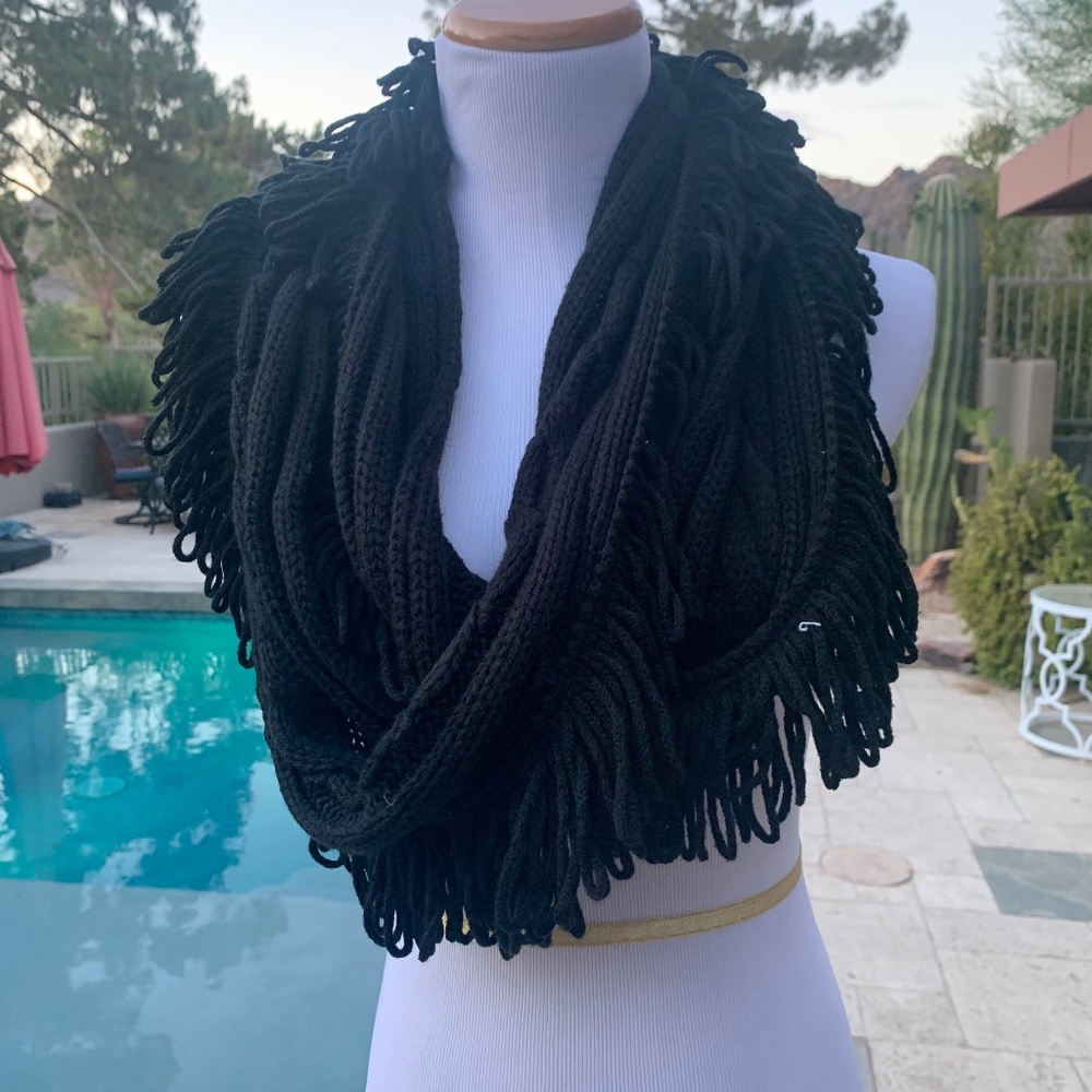 Infinity Scarf with Ruffle Loops